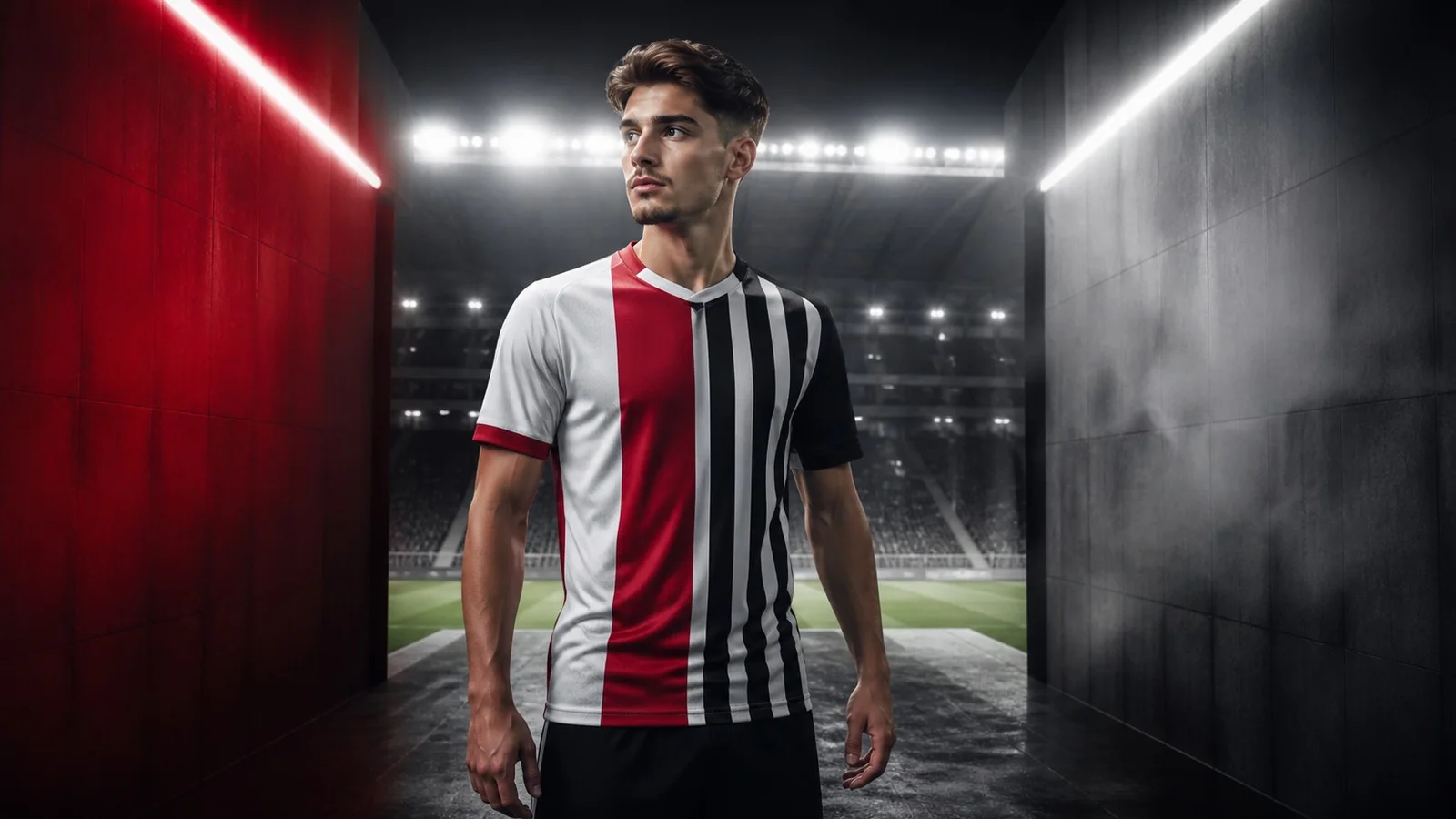 AI-generated illustration for the Amar Dedić transfer story involving Newcastle United