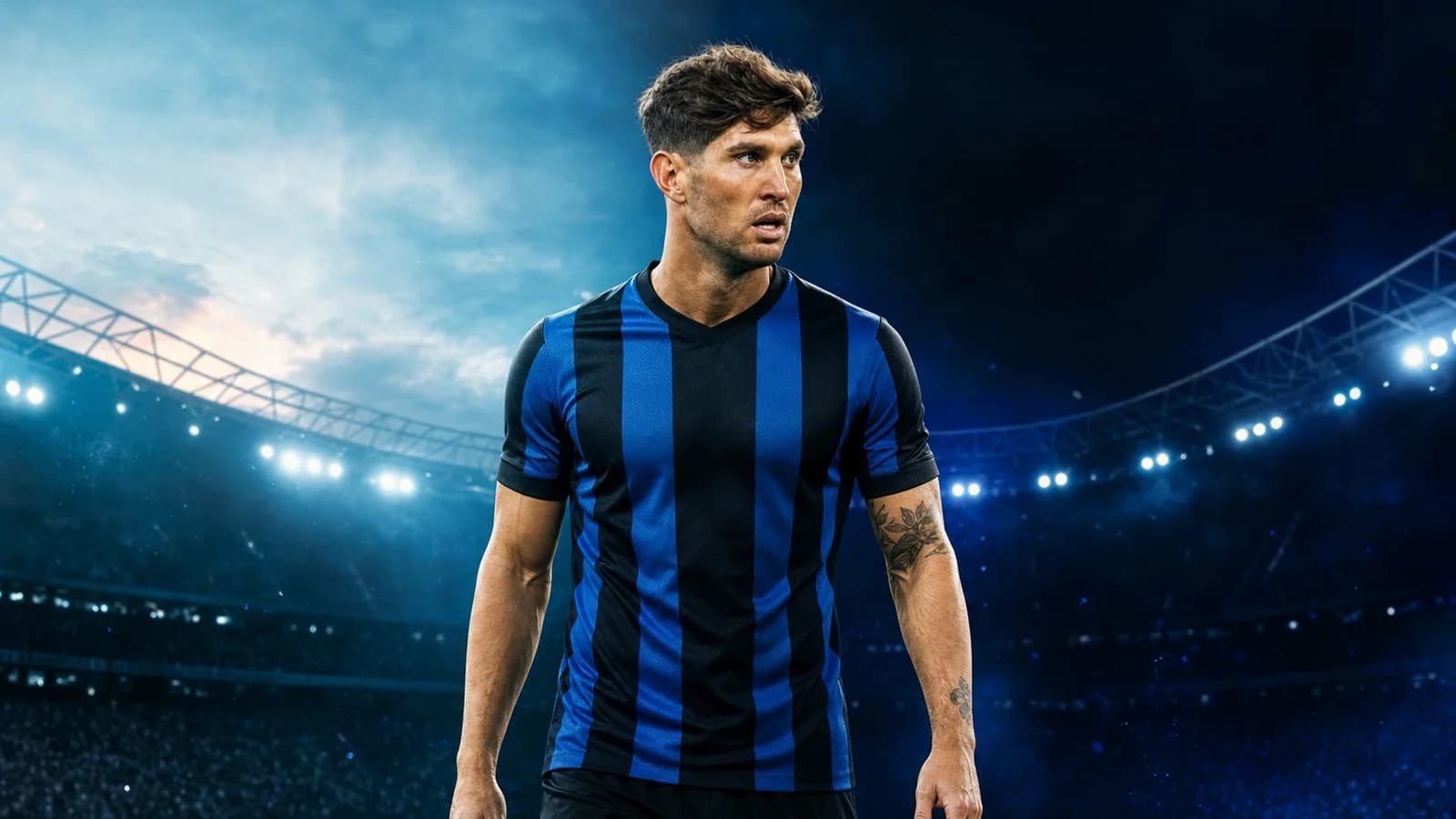John Stones ve Inter transfer haberi için yapay zekâyla oluşturulmuş illüstrasyon