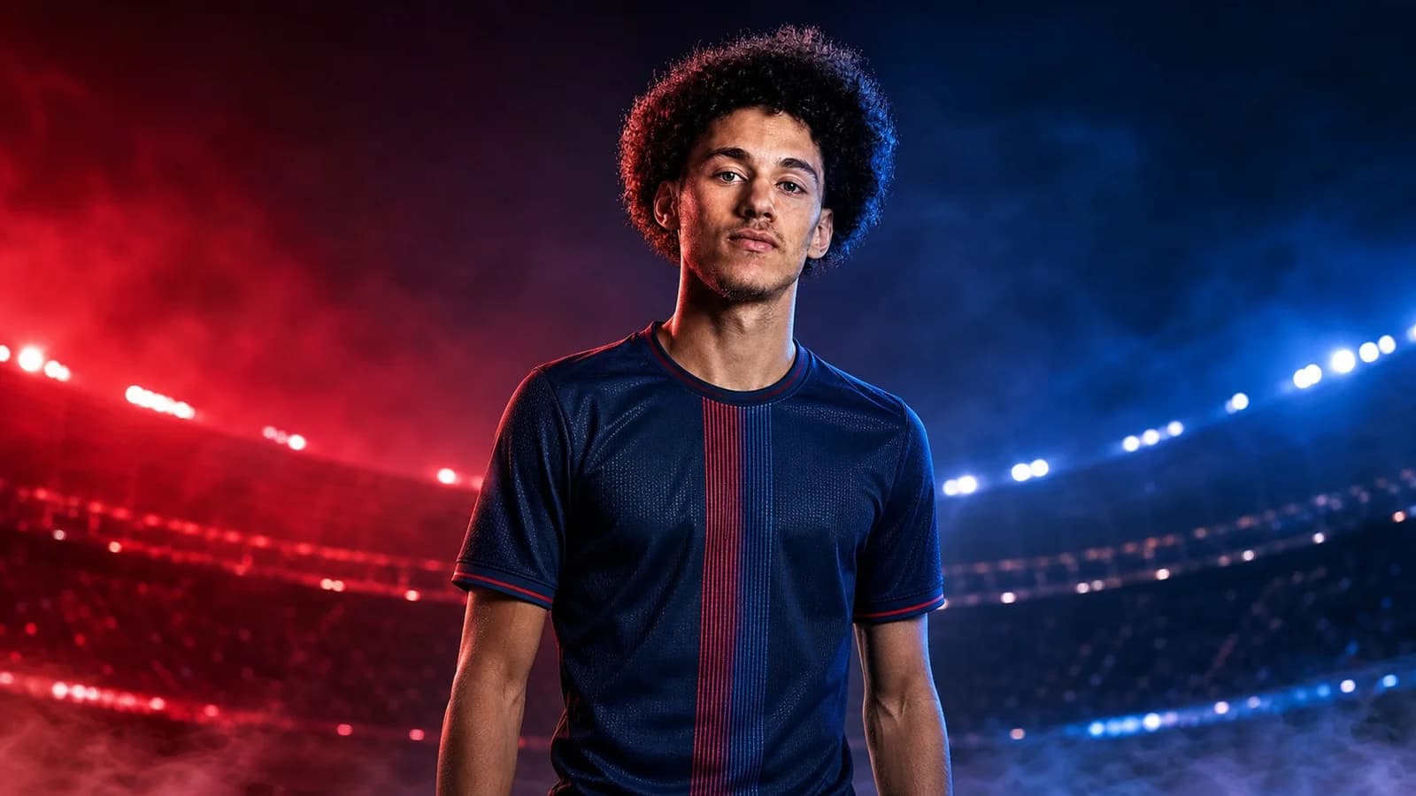 KI-Illustration zur Transfermeldung über Maghnes Akliouche und Paris Saint-Germain