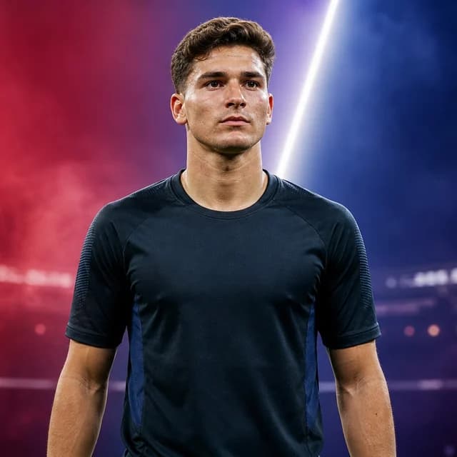 AI-generated portrait of Julián Álvarez