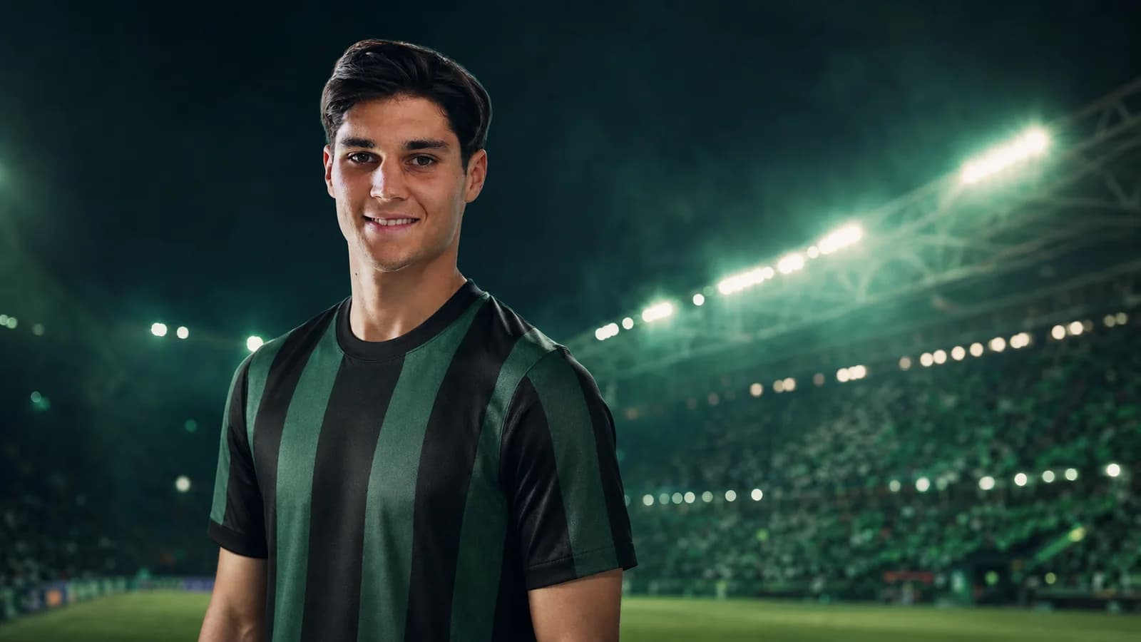 Vasilije Adžić ve US Sassuolo transfer haberi için yapay zekâyla oluşturulmuş illüstrasyon
