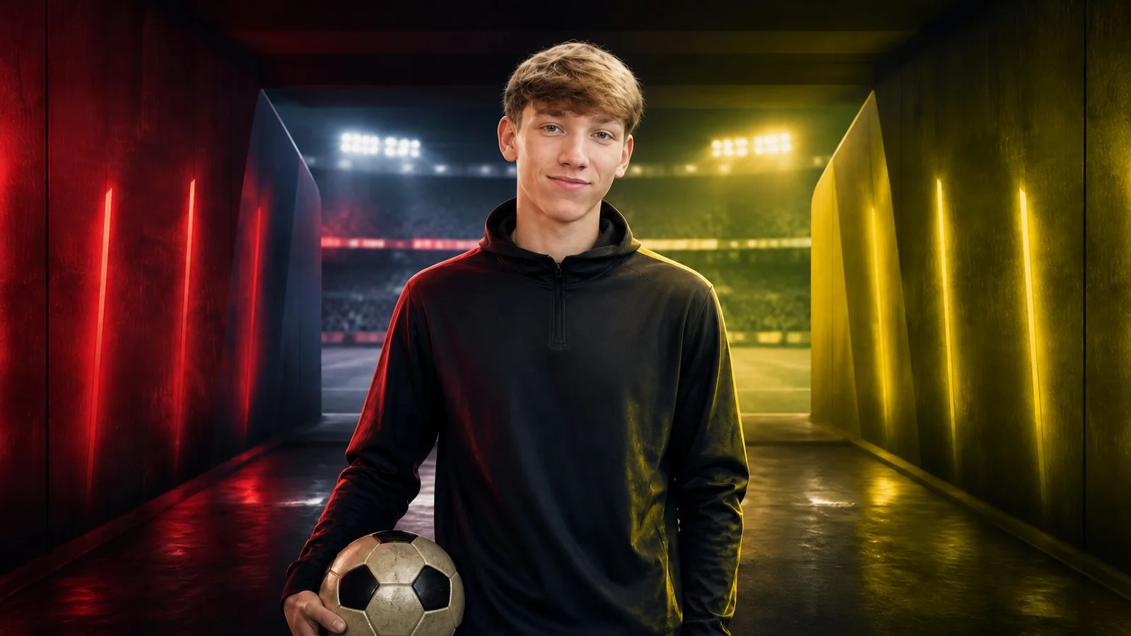 Illustrazione realizzata con IA per la notizia di mercato su Roberto Scaglione e Borussia Dortmund