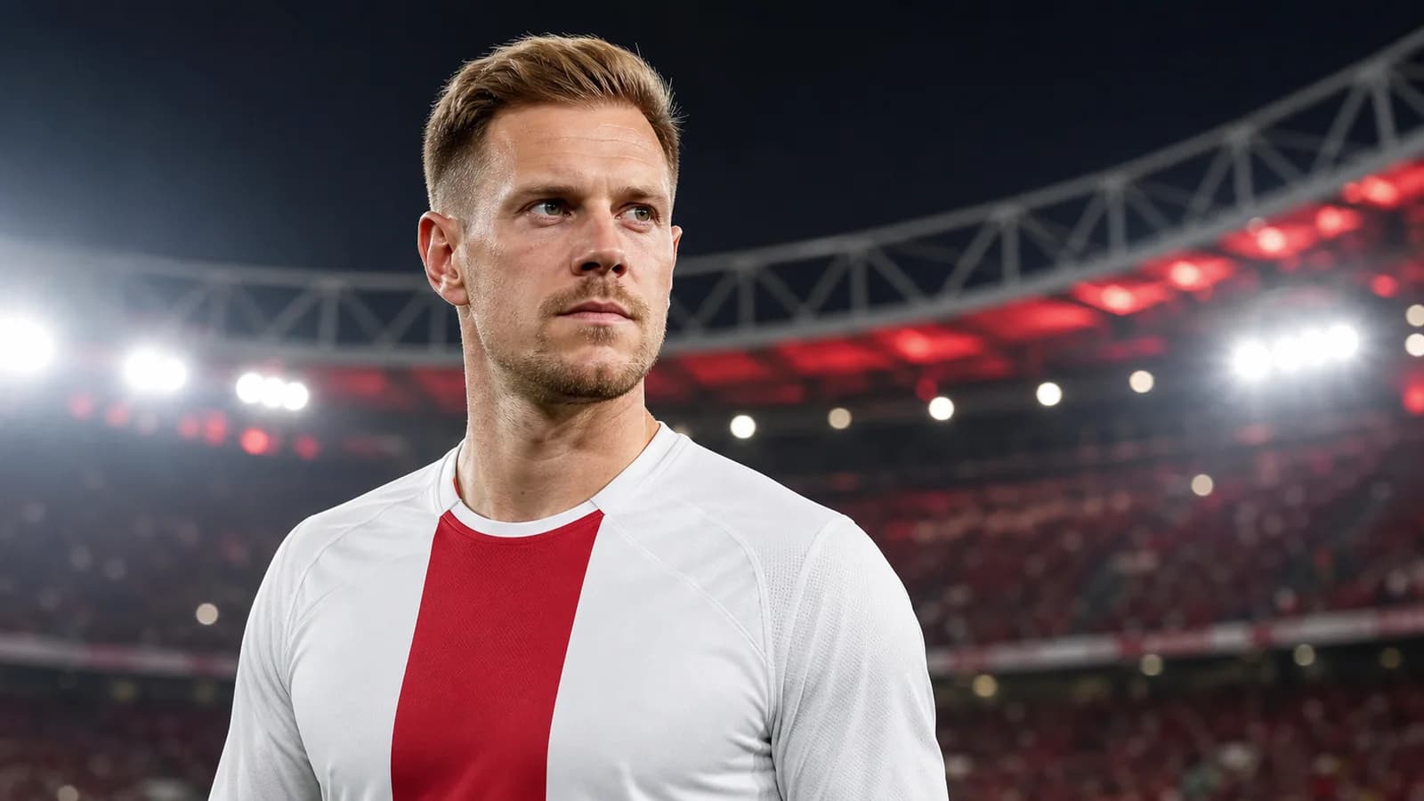 Illustrazione realizzata con IA per la notizia di mercato su Marc-André ter Stegen e Ajax Amsterdam