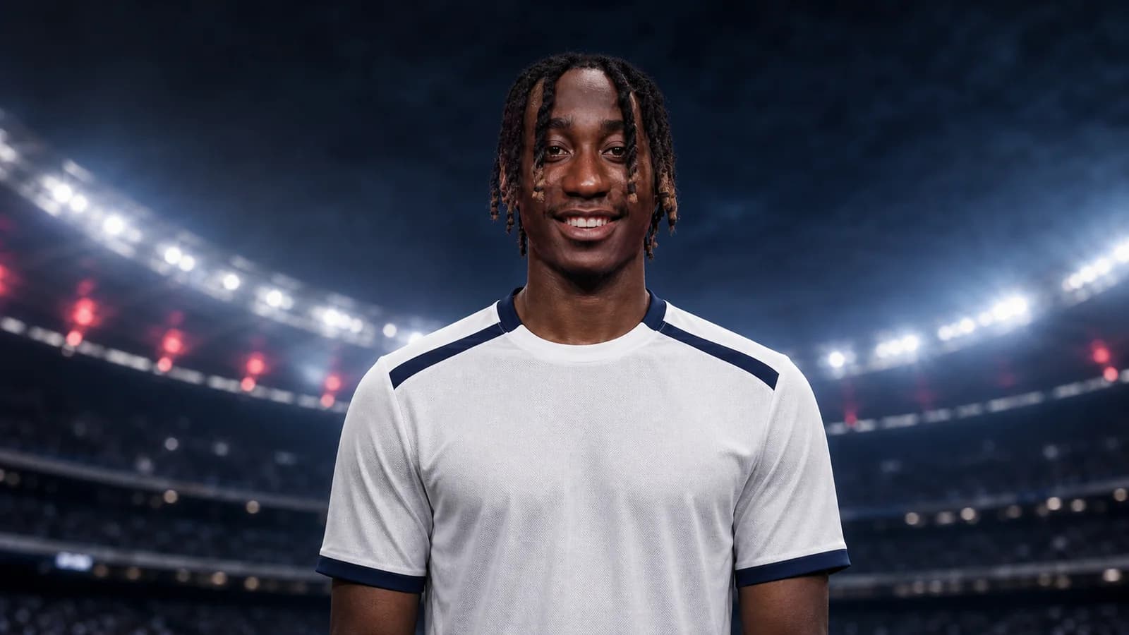 Illustrazione realizzata con IA per la notizia di mercato su Yan Diomande e Real Madrid
