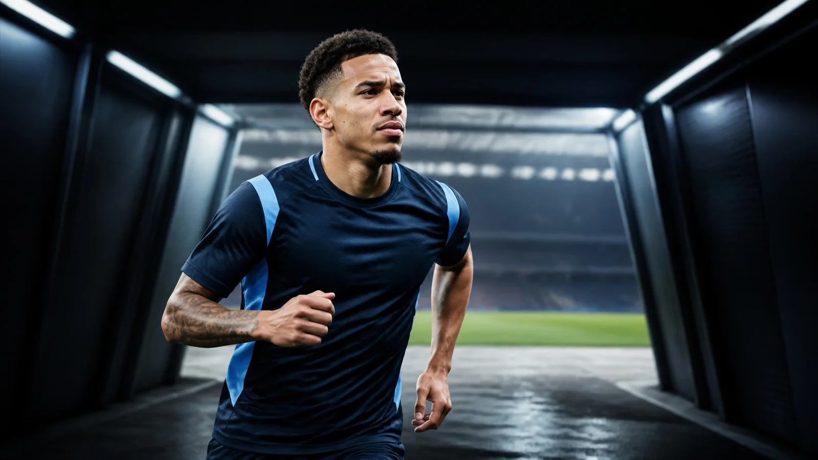 KI-Illustration zur Transfermeldung über Savinho und Tottenham Hotspur