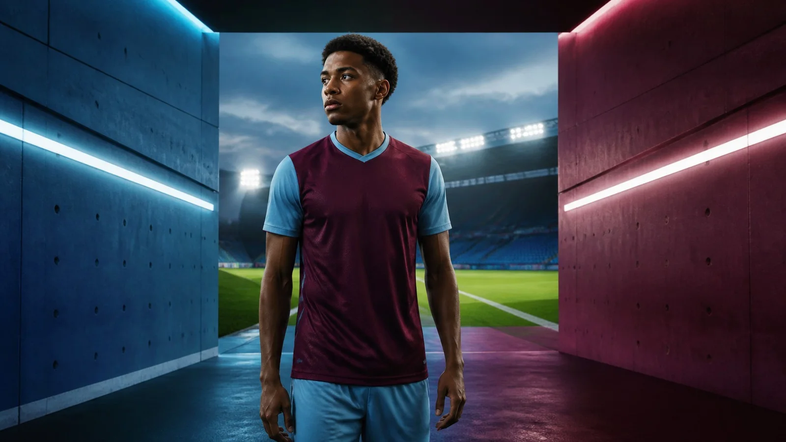 AI-generated illustration for the Max Alleyne transfer story involving Burnley