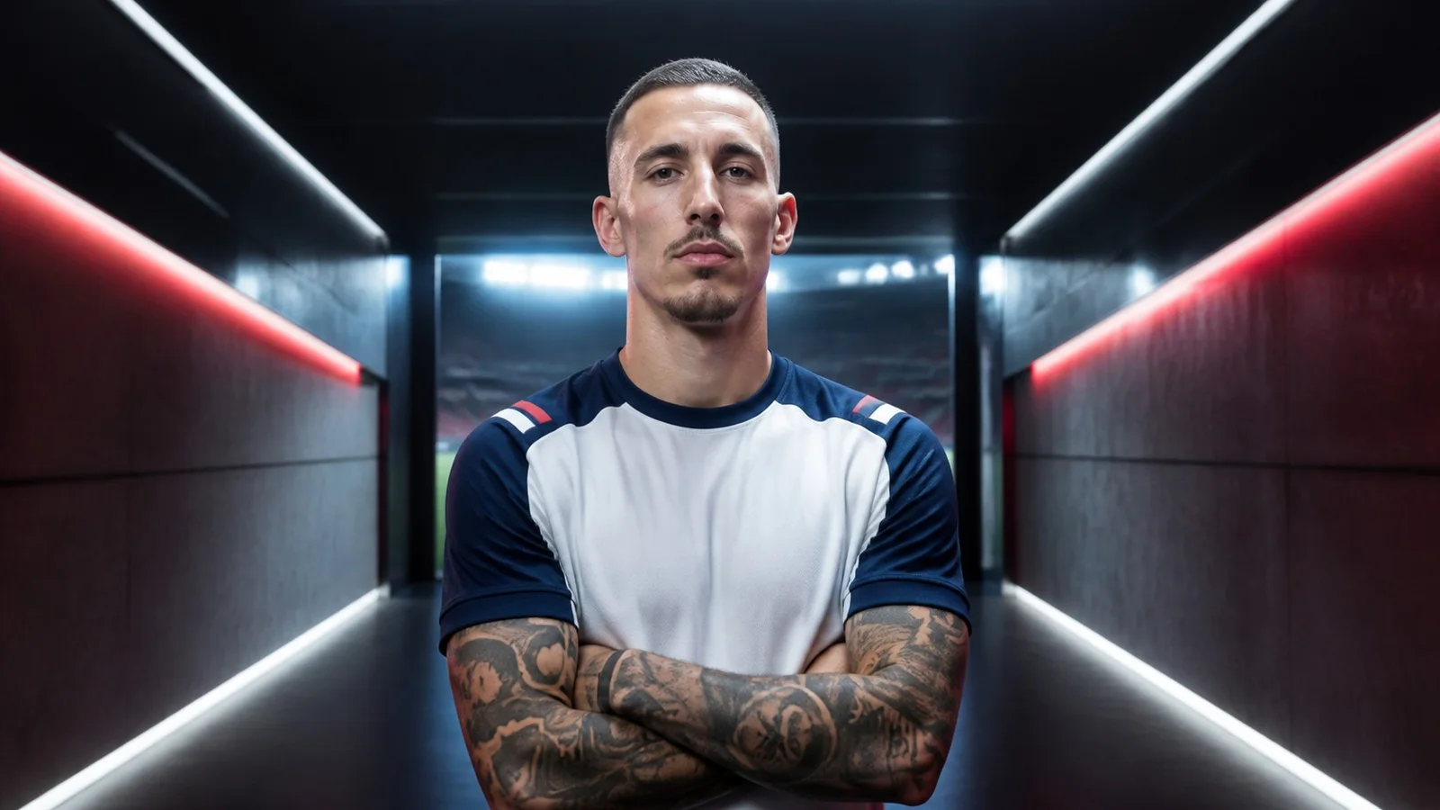 AI-generated illustration for the Alejandro Grimaldo transfer story involving Atlético Madrid
