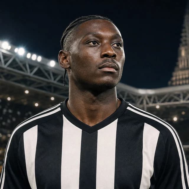 Ritratto realizzato con IA di Randal Kolo Muani