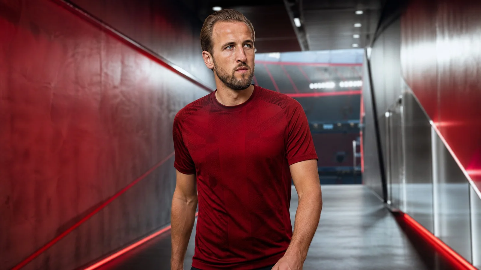 AI-generated illustration for the Harry Kane transfer story involving Bayern Munich