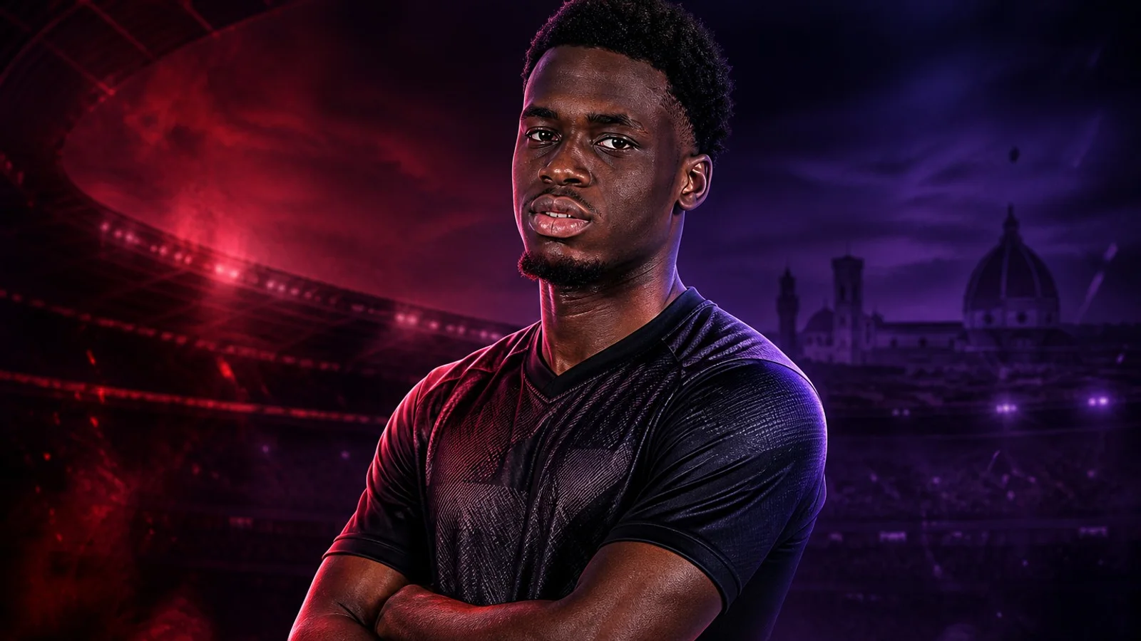 KI-Illustration zur Transfermeldung über Ernest Poku und AC Florenz