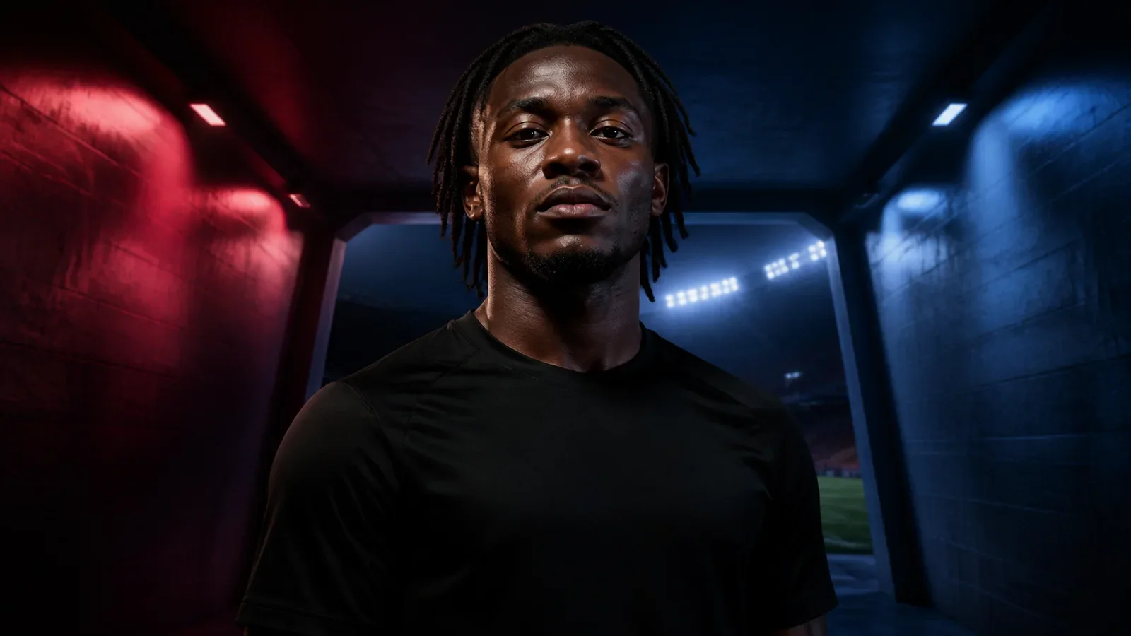 KI-Illustration zur Meldung über Manu Koné und Chelsea FC
