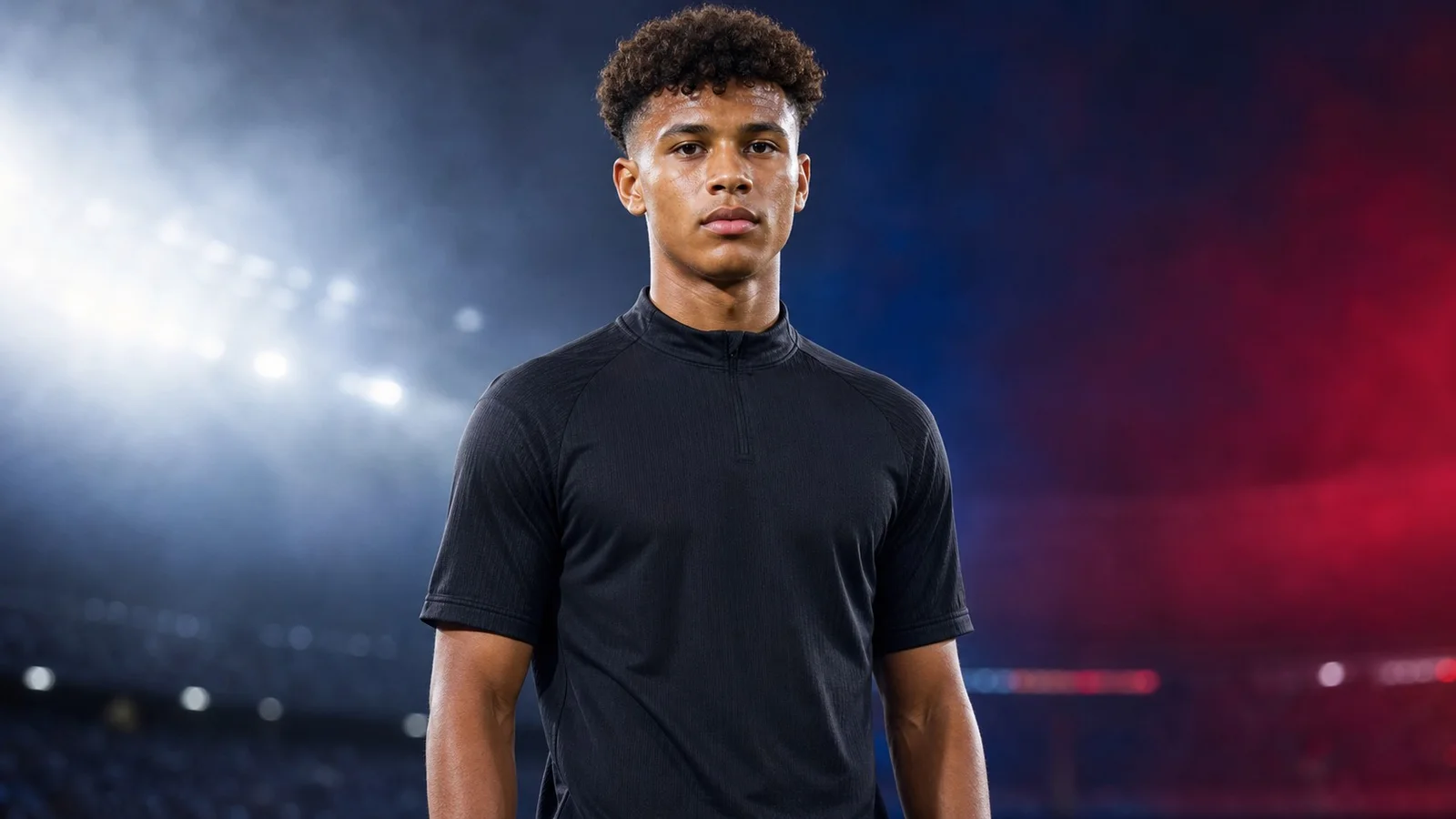 KI-Illustration zur Transfermeldung über Mikael Baza und FC Barcelona