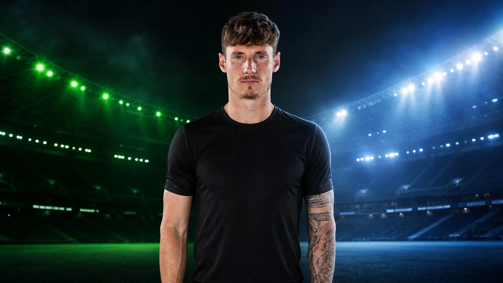 Illustrazione realizzata con IA per la notizia di mercato su Andrea Pinamonti e Lazio