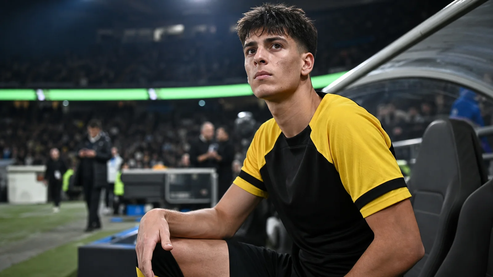 AI-generated illustration for the injury story about Giannis Konstantelias and Borussia Dortmund