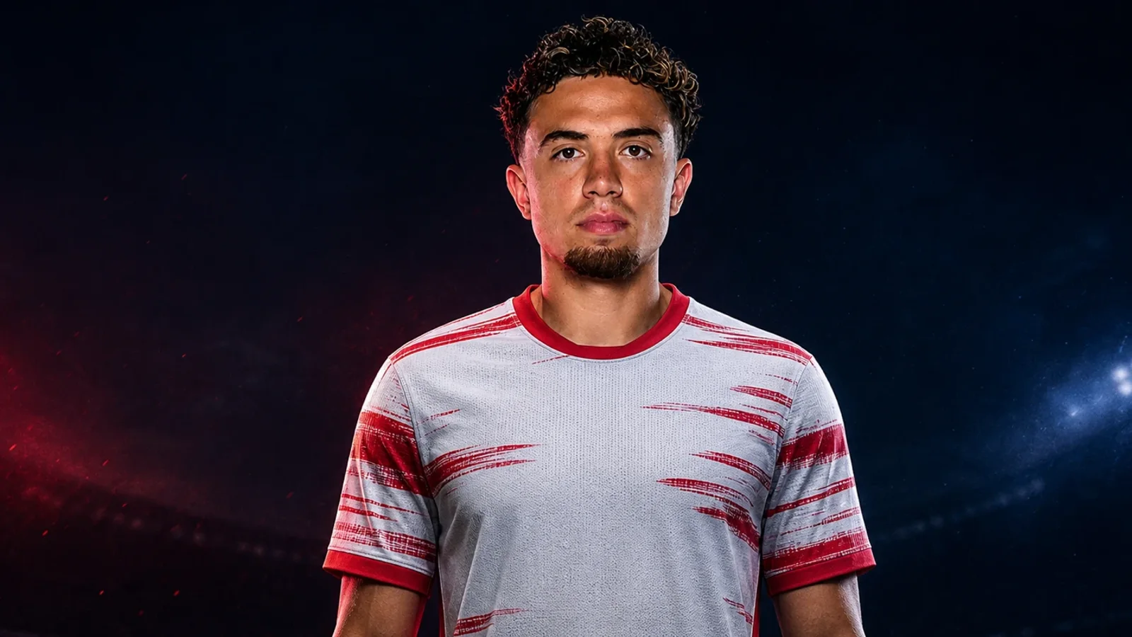 AI-generated illustration for the transfer story about Neil El Aynaoui and RB Leipzig