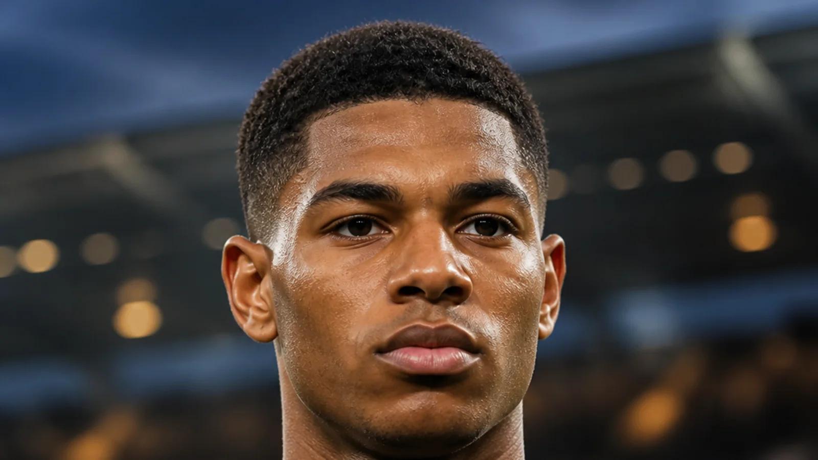 Illustrazione realizzata con IA per la notizia di mercato su Marcus Rashford e Fenerbahçe