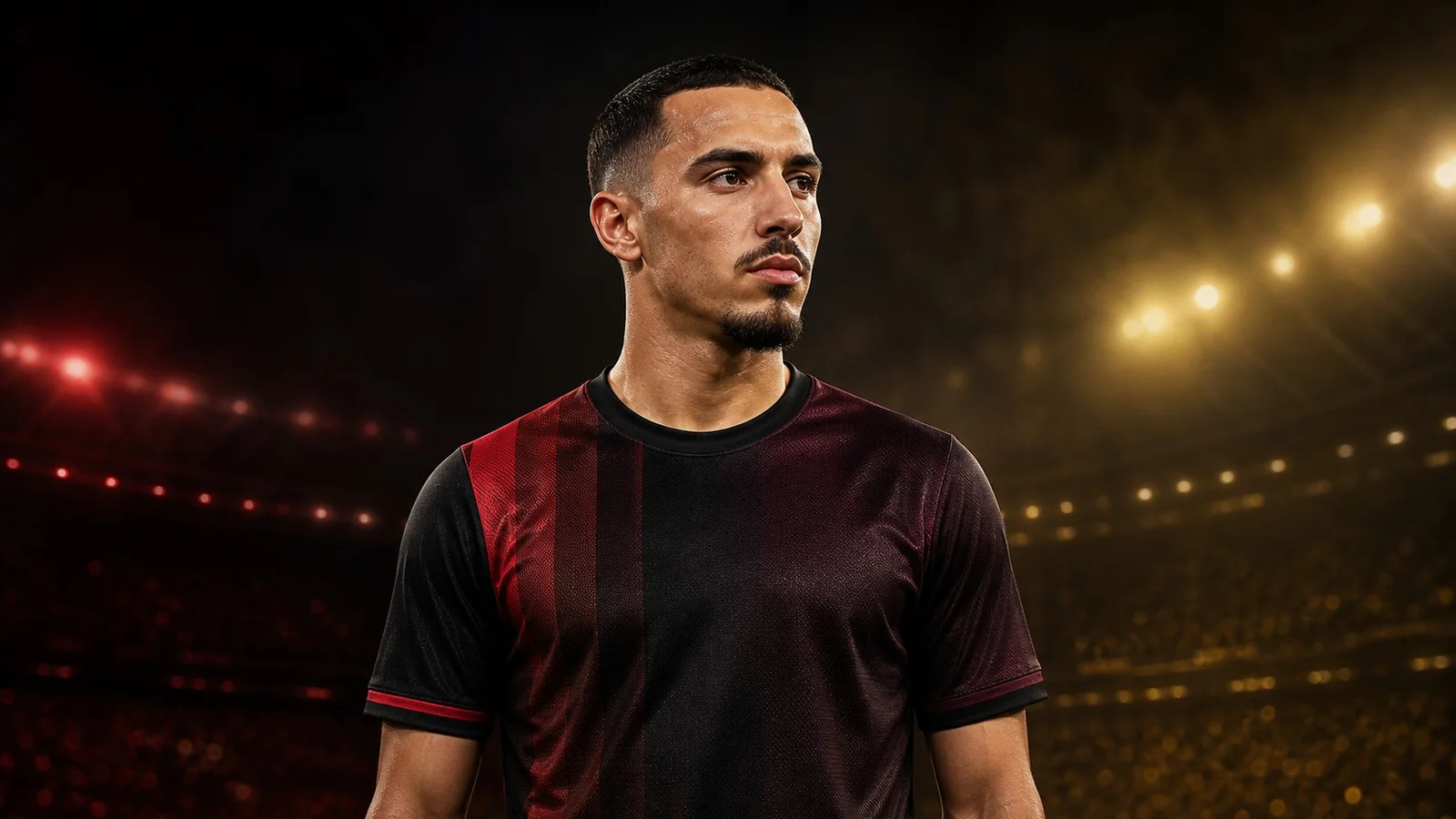 AI-generated illustration for the transfer story about Ismaël Bennacer and Al Gharafa SC