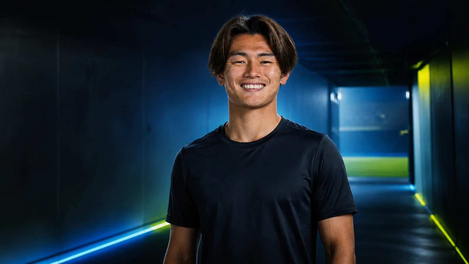 Illustrazione realizzata con IA per la notizia di mercato su Ayase Ueda e Lille OSC