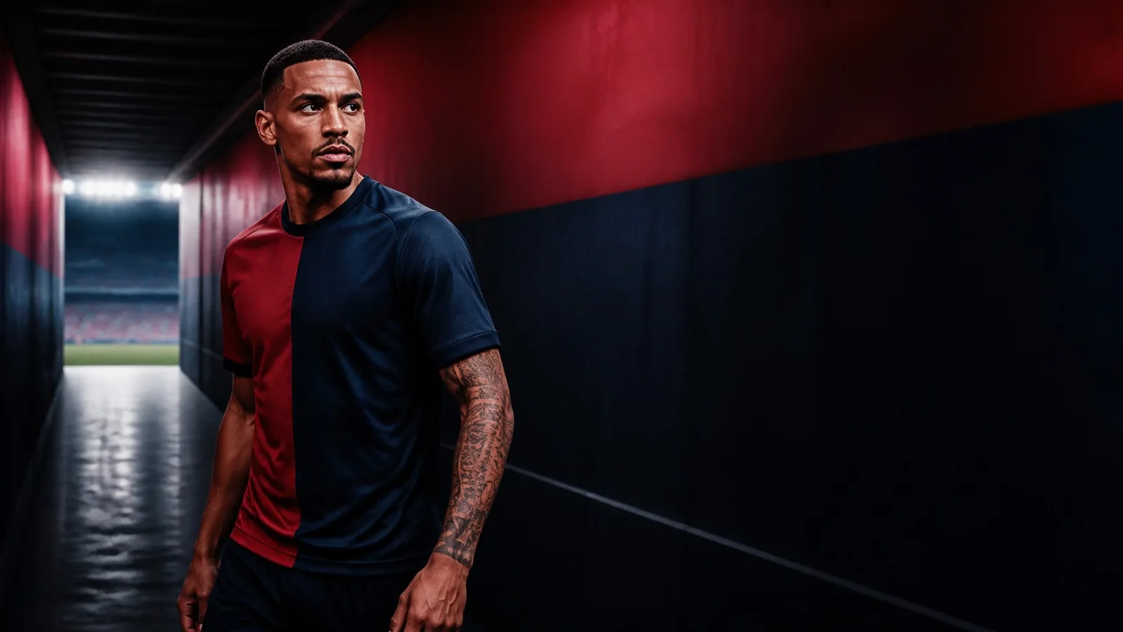 Illustrazione realizzata con IA per la notizia di mercato su Djibril Sow e Genoa CFC