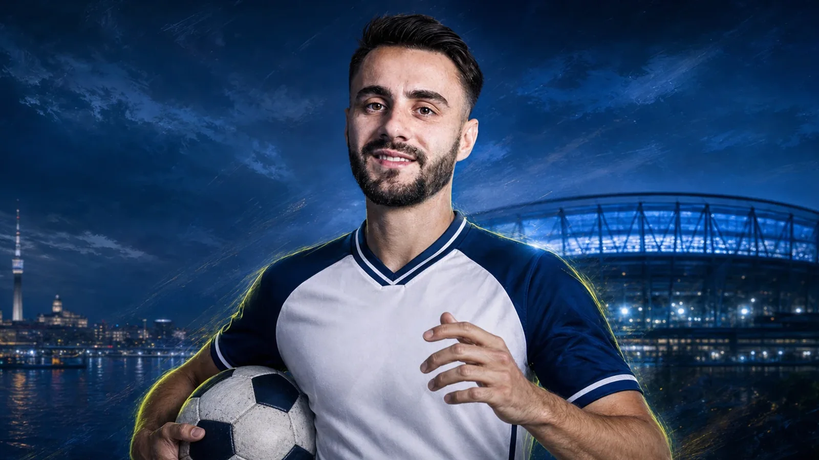 Illustrazione realizzata con IA per la notizia di mercato su Fabio Vieira e Hamburger SV