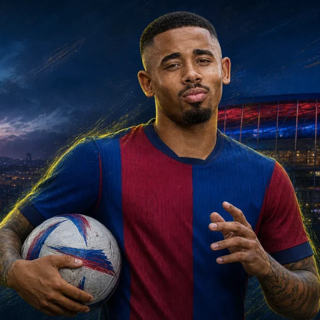 KI-Porträt von Gabriel Jesus