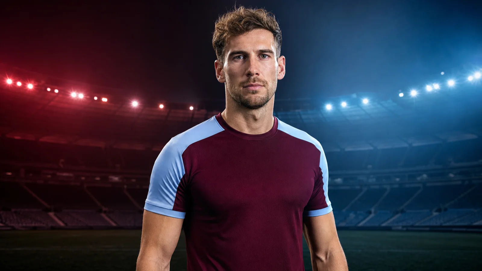 KI-Illustration zur Transfermeldung über Leon Goretzka und Aston Villa