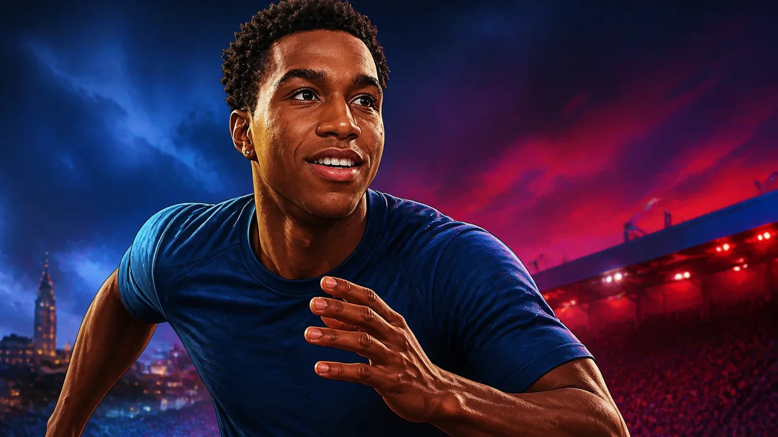 AI-generated illustration for the transfer story about Honest Ahanor and Crystal Palace