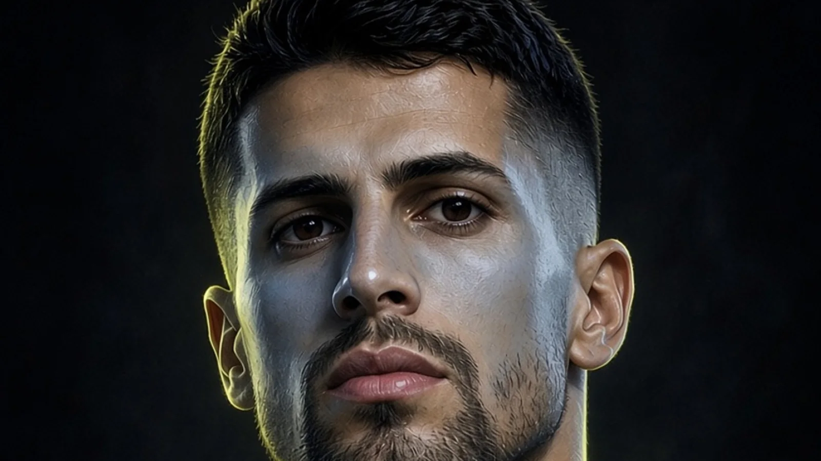 KI-Illustration zur Transfermeldung über João Cancelo und FC Barcelona