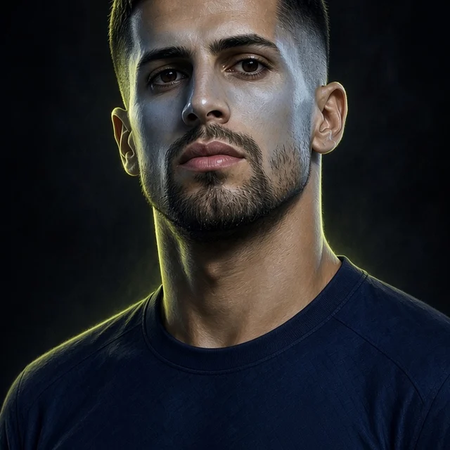Ritratto realizzato con IA di João Cancelo